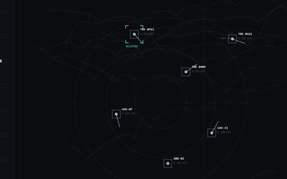 Command and control operator console UI design concept by RJC Studios, a motion graphics studio in New York