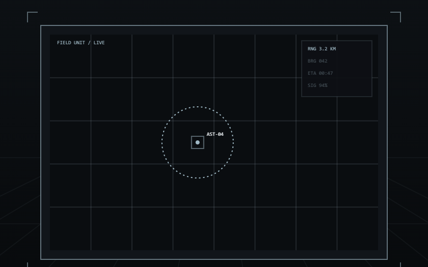 Product demo film frame with device interface visualization by RJC Studios