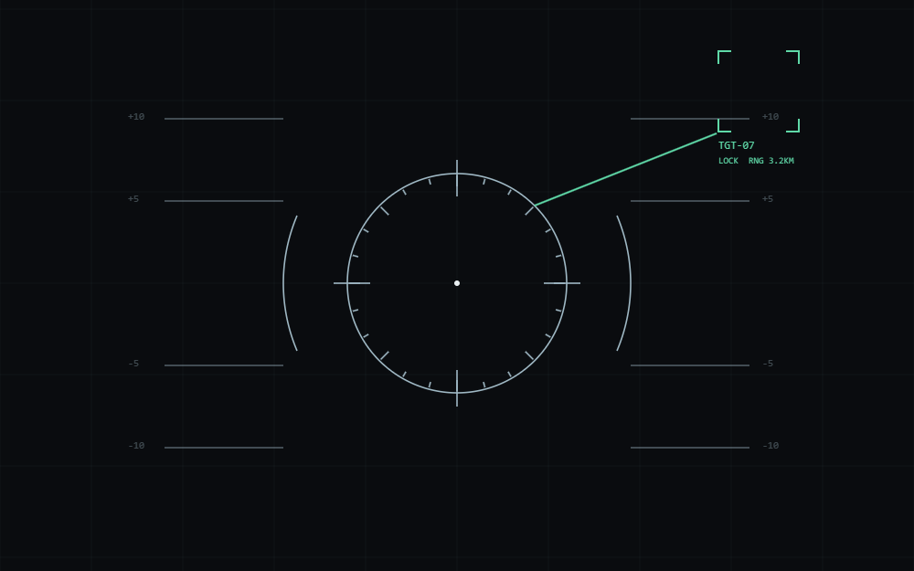 FUI and HUD screen graphics design study for film and simulation by RJC Studios